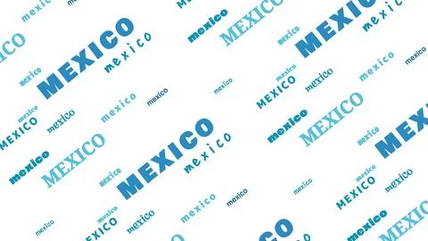 Mexico creative typography Illustrazione stock
