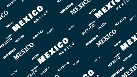 Mexico creative typography Stock Illustration
