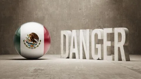 Mexico. Danger  Concept Stock Illustration