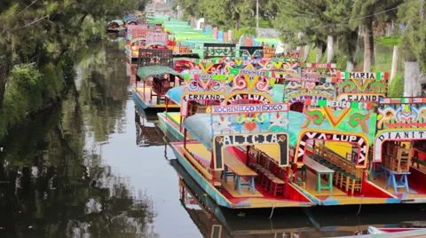 Mexico DF Xochimilco 库存影片 41428497