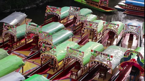 Mexico DF Xochimilco 库存影片 41428601