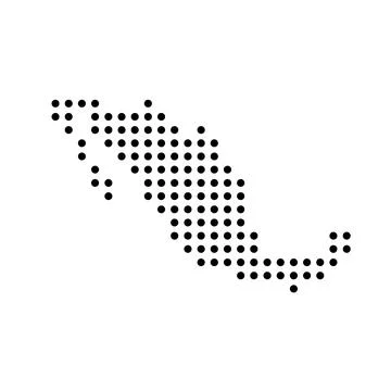 Mexico dotted vector map Stock Illustration