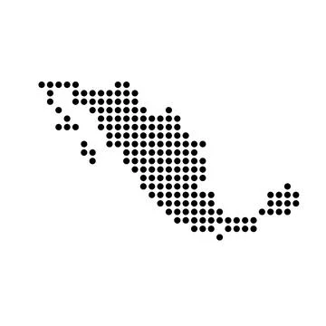 Mexico dotted vector map Stock Illustration
