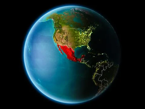 Mexico in the evening Stock Illustration