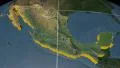 Mexico extruded. Blue Marble. Graticule. 4k or 4k+ Resolution