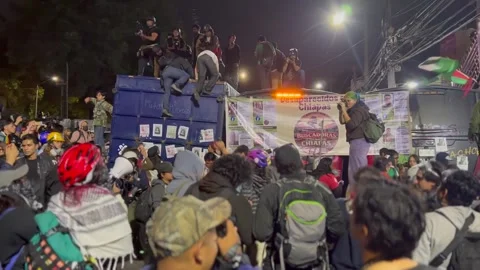 Mexico: Families of Missing Persons Hold Candlelight March in Mexico City... Stock Footage 337236698