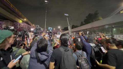 Mexico: Families of Missing Persons Hold Candlelight March in Mexico City... Stock Footage 337236989
