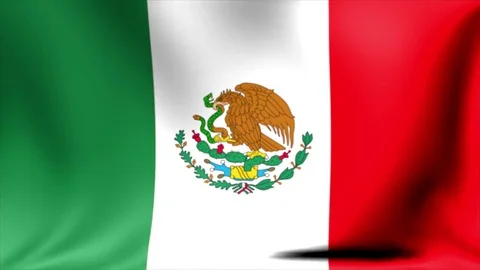 Mexico Flag. Background Seamless Looping Animation. 4K High Definition Video Stock Footage 71968593