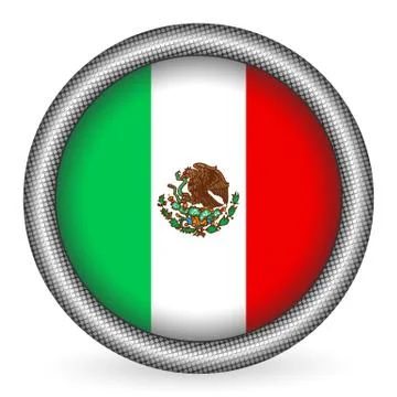 Mexico flag button Stock Illustration