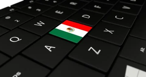 Mexico flag button  Stock Illustration