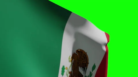 Mexico Flag Close Stock Footage 132843733