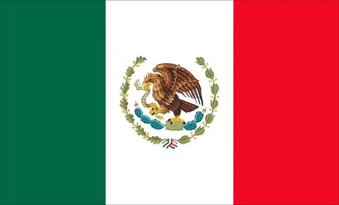 Mexico Flag Design Stock Illustration
