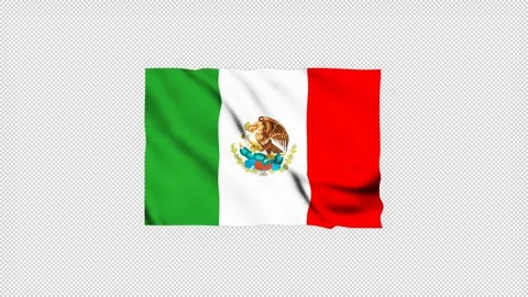 Mexico flag fluttering in the wind Stock Footage 305811147