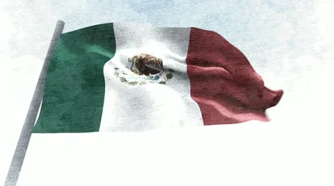 Mexico Flag Stock Footage 36044561