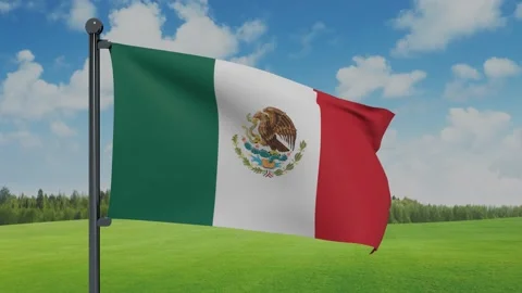 Mexico Flag Video stock 153254861