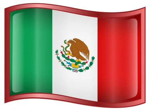 Mexico flag icon Stock Illustration