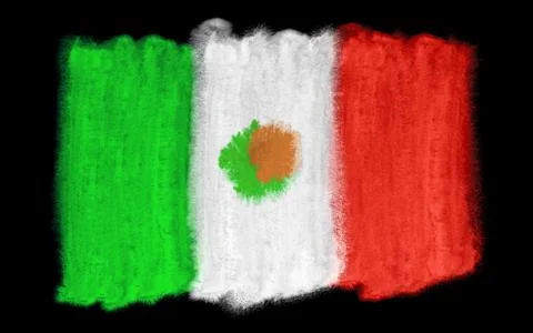 Mexico flag illustration Stock Illustration