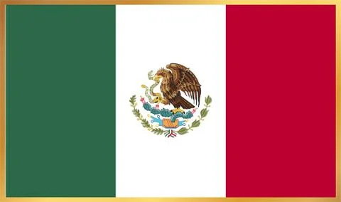 Mexico Flag Illustration Stock Illustration