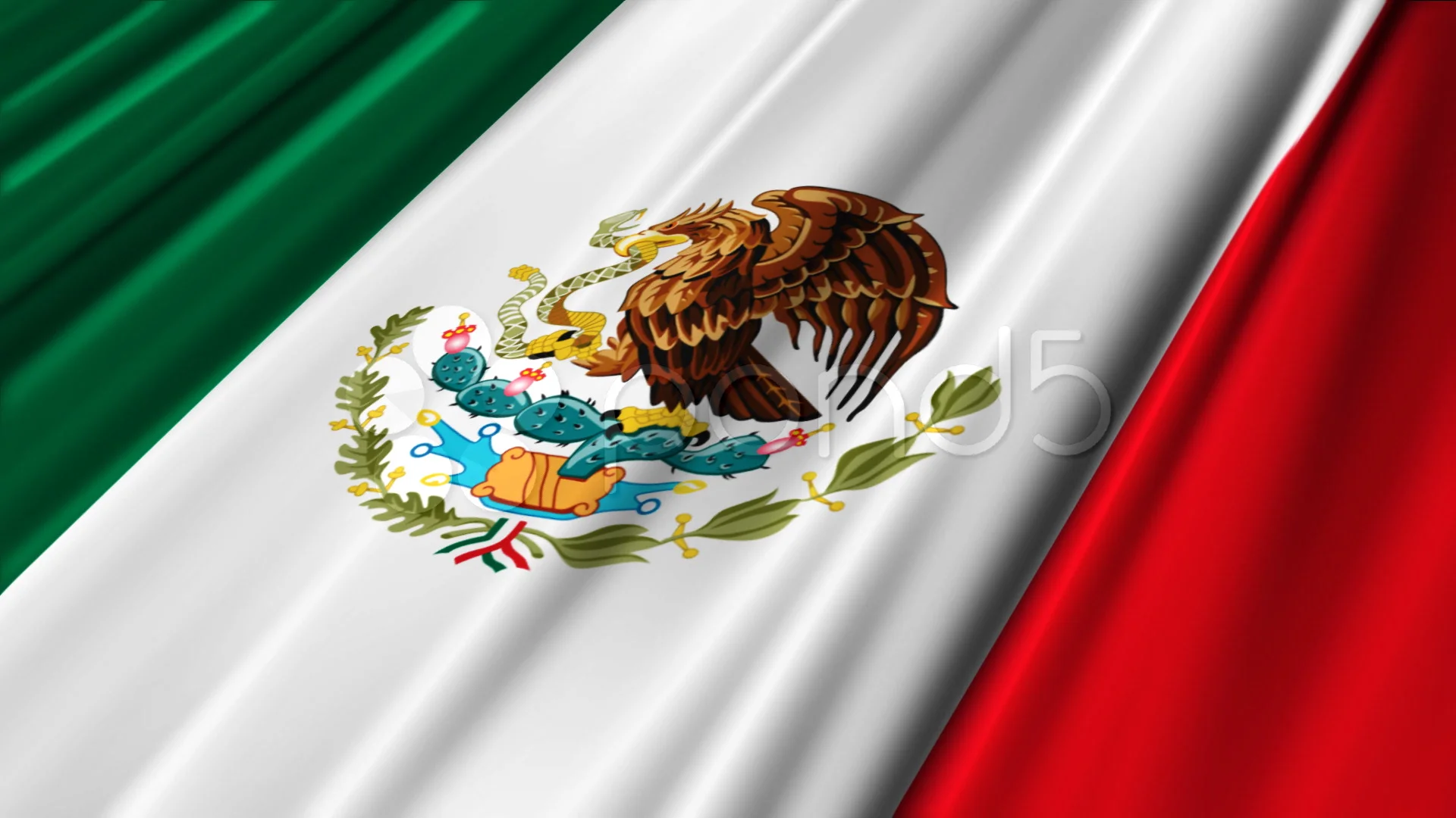 Mexican Flag HD. Looped., Stock Video