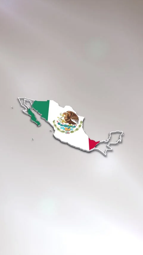 Mexico Flag on Map Stock Footage 278173928