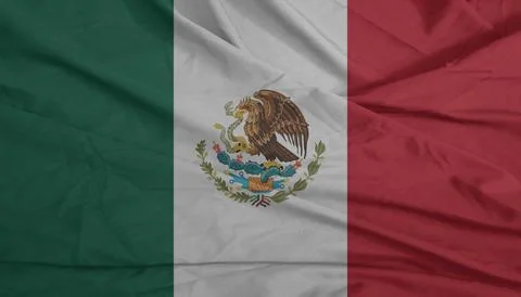Mexico Flag moving softly in the wind Stock Photos