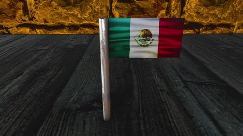 Mexico Flag Post - Upwards Shot Stock Footage 270800081