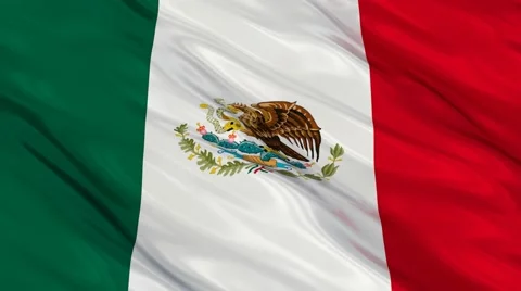 Mexico flag Seamless Stock Footage 48690384