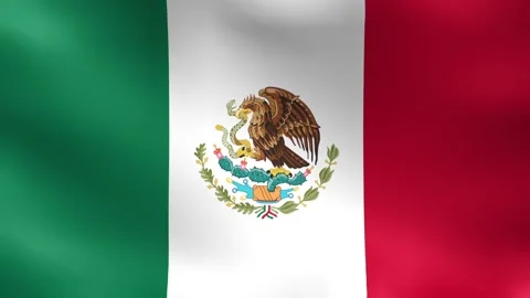 Mexico Flag Seamless Looping Background Видео 339288232