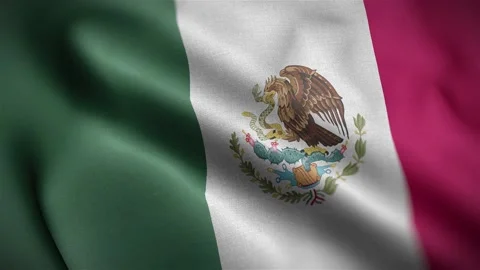 Mexico Flag Textured Waving Close Up Background HD Stock Footage 146935329