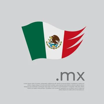 Mexico flag. Vector stylized design national poster. Mexican flag painted Stock Illustration
