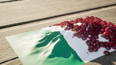 Mexico Flag - Virus Growth Stock Footage 320257823