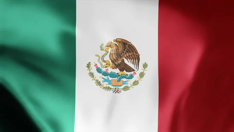 Mexico flag is waving 3D animation. Flag... | Stock Video | Pond5