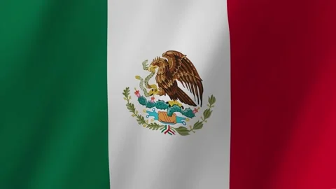 Mexico flag waving animation Video stock 221661697