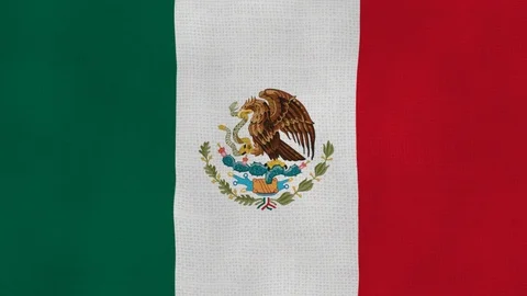 Mexico flag waving Stock Footage 102641385