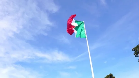 Mexico flag waving Stock Footage 104895866