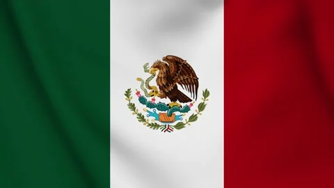 MEXICO FLAG WAVING Stock Footage 136046967
