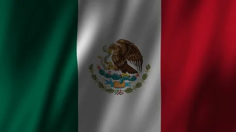 Mexico Flag Waving Seamless Background | 4K Animated Loop Stock Footage 314391395