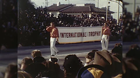 MEXICO FLOAT Rose Parade Tournament of Roses Vintage Film Home Movie  Stock Footage 68941994