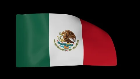 Mexico Full Flag plus Alpha Channel 库存影片 87251629