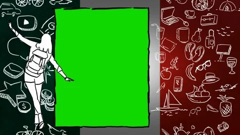 Mexico - Hand-drawn - Flag Loop - Illustration Stock Footage 90627420