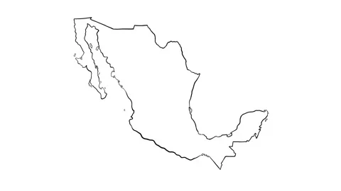 Mexico - Hand-Drawn Map Animation | Stock Video | Pond5