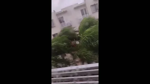 Mexico: Hurricane Graces Strong Wind, Rain Pummel Yucatan Peninsula 3 Stock Footage 170474182