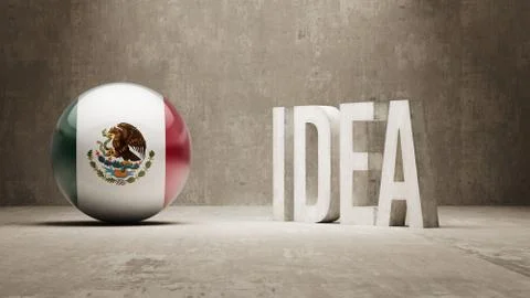 Mexico. Idea  Concept. Stock Illustration