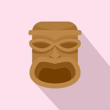 Mexico idol icon, flat style Stock Illustration