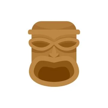 Mexico idol icon, flat style Stock Illustration
