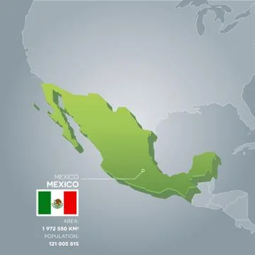 Mexico information map. Stock Illustration