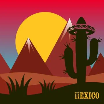 Mexico inspired card Illustration