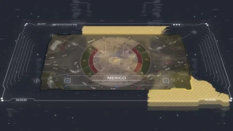 Mexico Intel Map Stock Footage 331153532