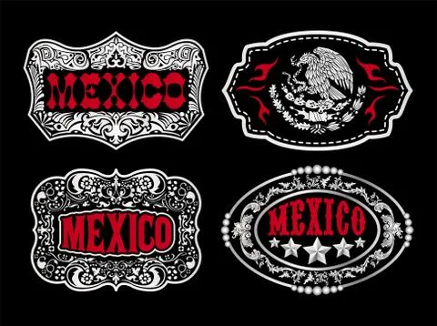 Mexico Label Emblem vector master collection design. イラスト素材