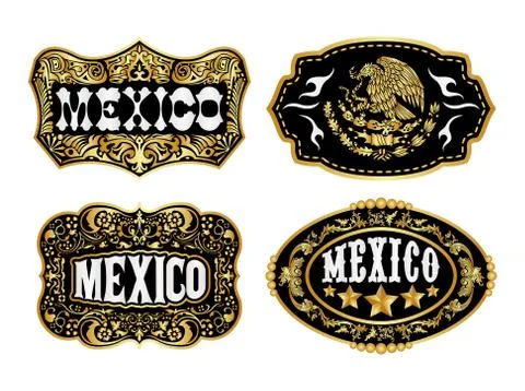 Mexico Label Emblem vector master collection design. Illustrazione stock